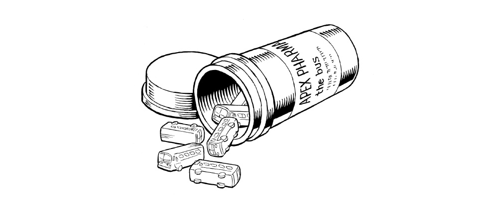 The minibus, illustration